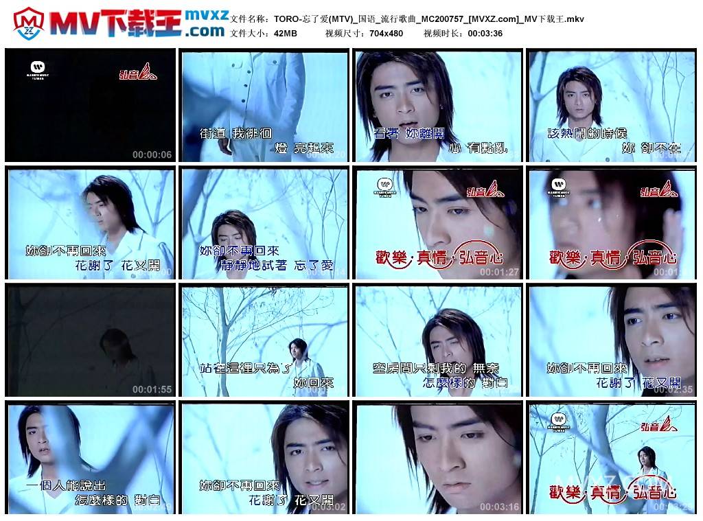 TORO-忘了爱(MTV)_国语_流行歌曲_MC200757
